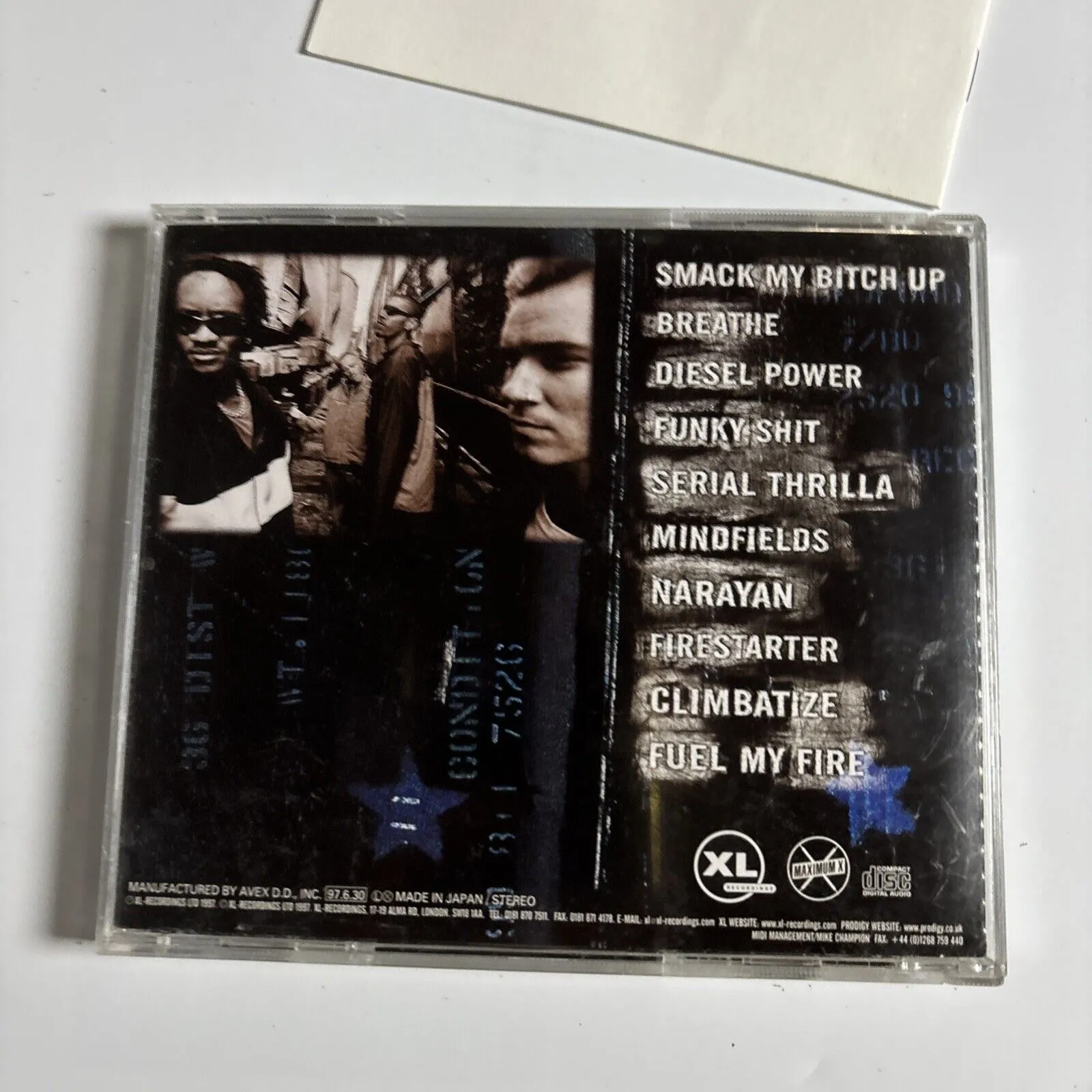 Prodigy – The Fat Of The Land (CD, 1997) avcm-65020 Japan