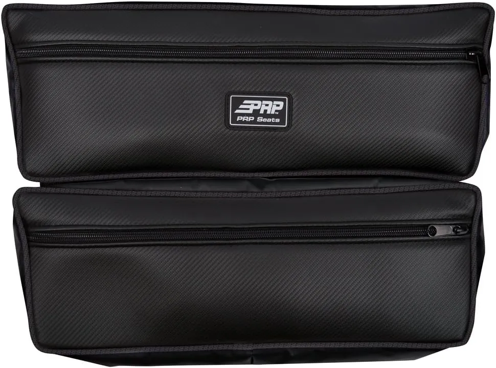 PRP Seats Heavy Duty Double Bag for Polaris RZR, UTV's, SxS, Off-Road, Racing - Stores Goggles, Jackets, Maps, Tools & More - Black