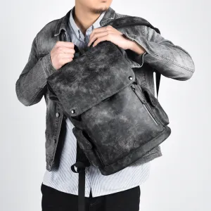 PU Leather USB Backpack