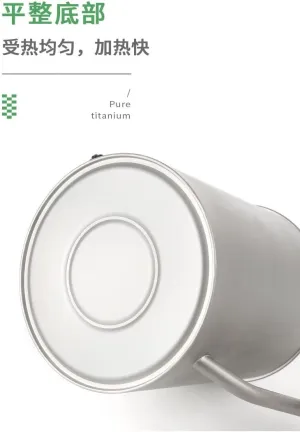 Pure titanium kettle outdoor camping portable home coffee pot 1000ml