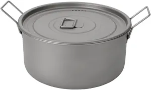 Pure Titanium Soup Pot 1.9L Outdoor Camping Portable Pot With Foldable Handle