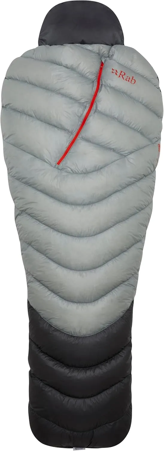 Rab Mythic Ultra 120 Modular Sleeping Bag: 32F Down, Cloud/Graphene, Reg/Left Zip