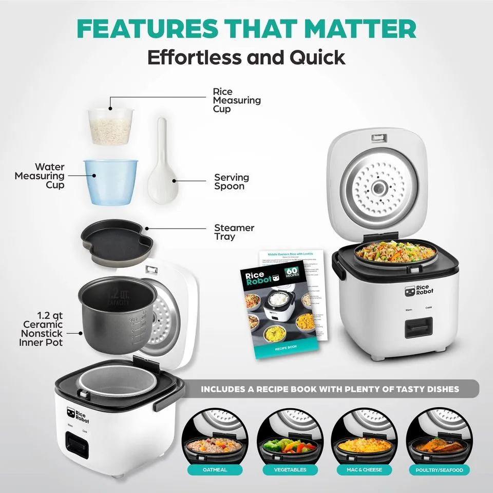 Rice Robot - 1.2 QT. Rice Cooker