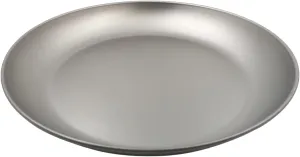 RISON-Titanium Round Camping Plate Titanium Plate Outdoor Ultra Light Camping Tableware GR1 Titanium Dinner Plate 7-Inch BBQ Mountaineering Picnic Fruit Plate