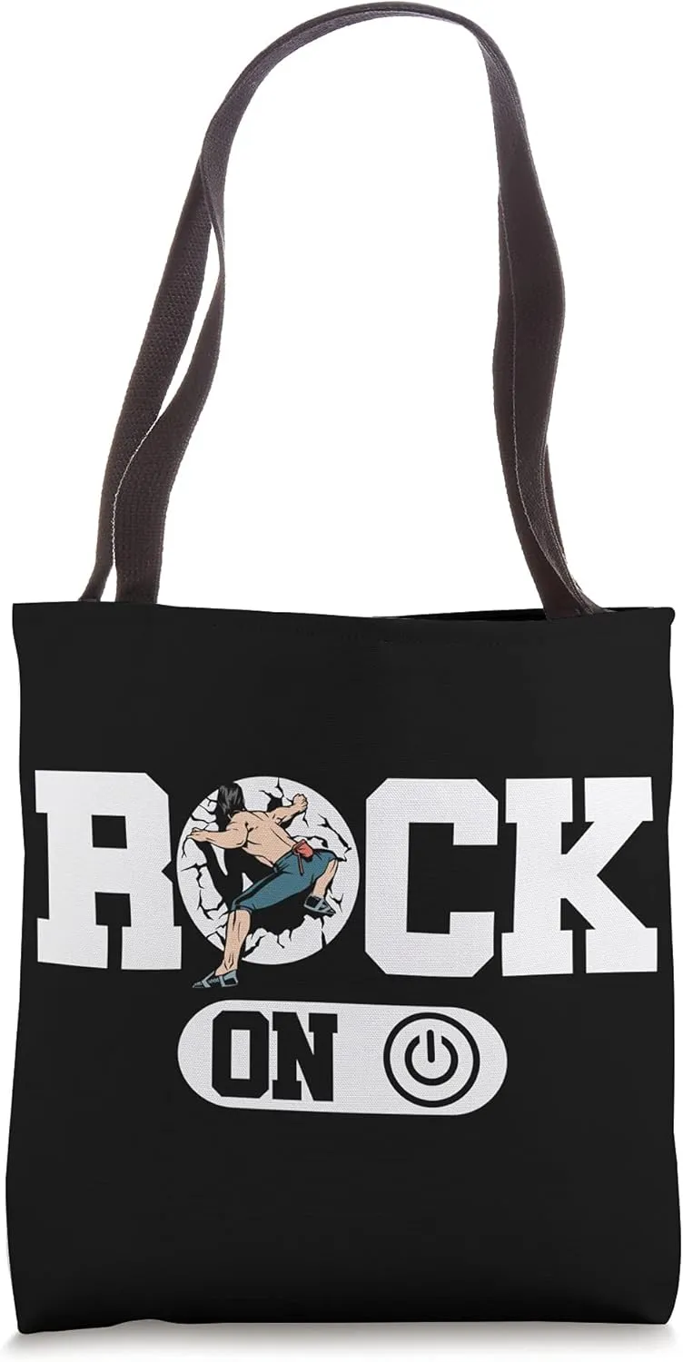Rock Climbing Climber Boulder Alpinist Mountaineering Nature Tote Bag