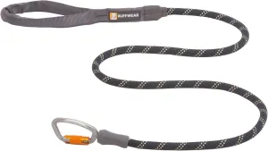 Ruffwear, Knot-a-Leash, Reflective Rope Dog Leash with Swiveling Carabiner, Obsidian Black, Large