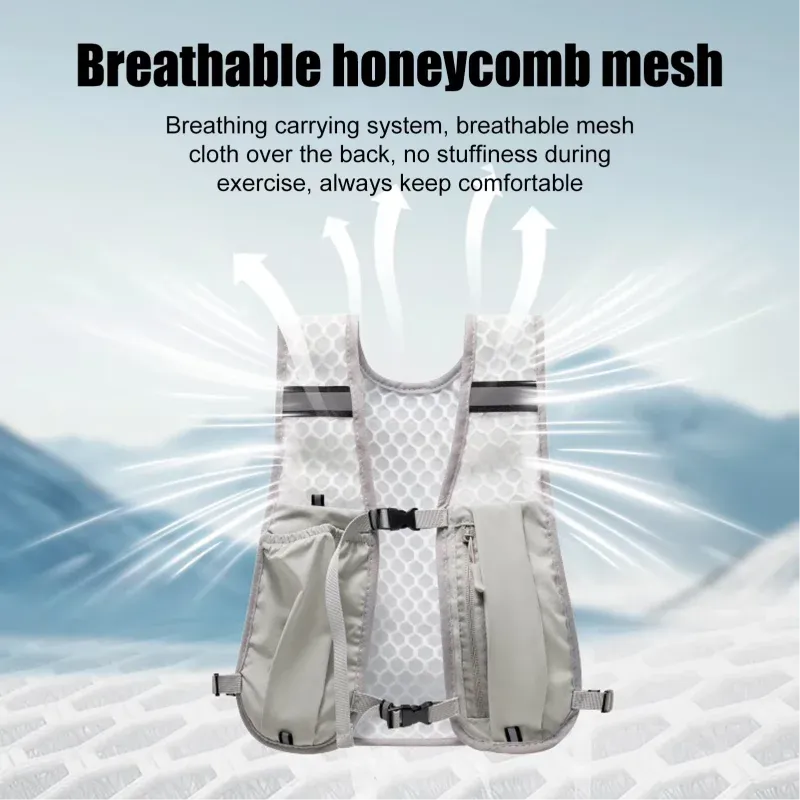Running Hydrating Vest Backpack Ultralight Hydration Jogging Vest Men Breathable Marathon Bicycle Bag Water Bottle 500ML