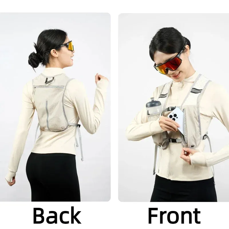 Running Hydrating Vest Backpack Ultralight Hydration Jogging Vest Men Breathable Marathon Bicycle Bag Water Bottle 500ML