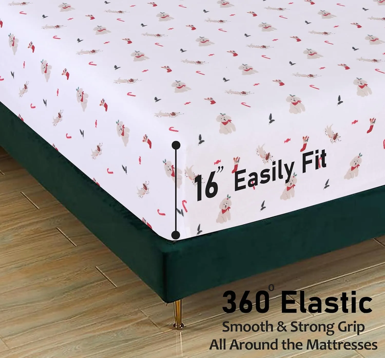 RUVANTI Flannel Sheets Twin Size - 100% Cotton Double Brushed Twin Sheets Set, Deep Pockets 16 Inches, All Seasons Breathable & Extra Soft Bed Sheets, Warm & Cozy, 3 Piece, Catch Me If You Can