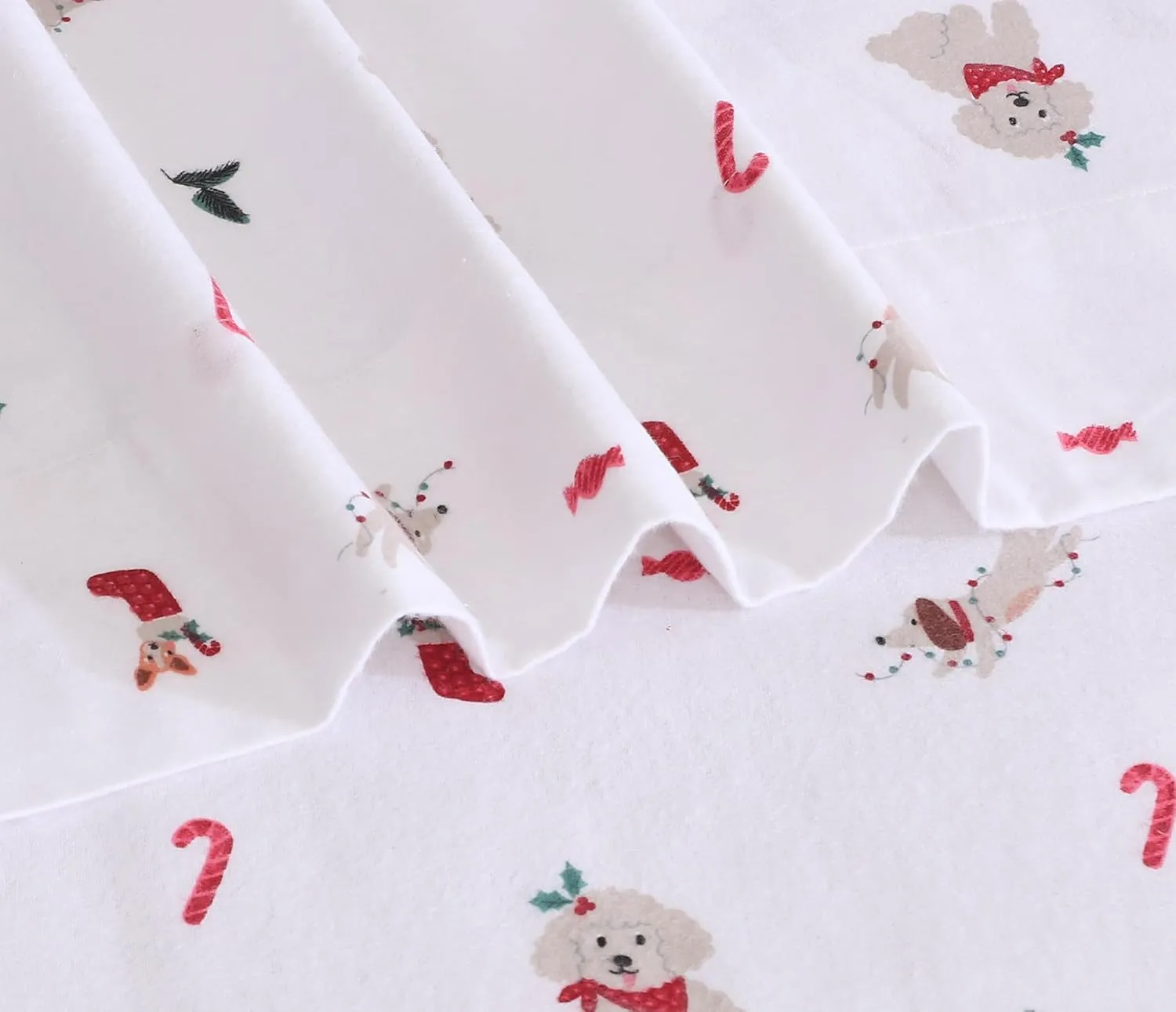 RUVANTI Flannel Sheets Twin Size - 100% Cotton Double Brushed Twin Sheets Set, Deep Pockets 16 Inches, All Seasons Breathable & Extra Soft Bed Sheets, Warm & Cozy, 3 Piece, Catch Me If You Can