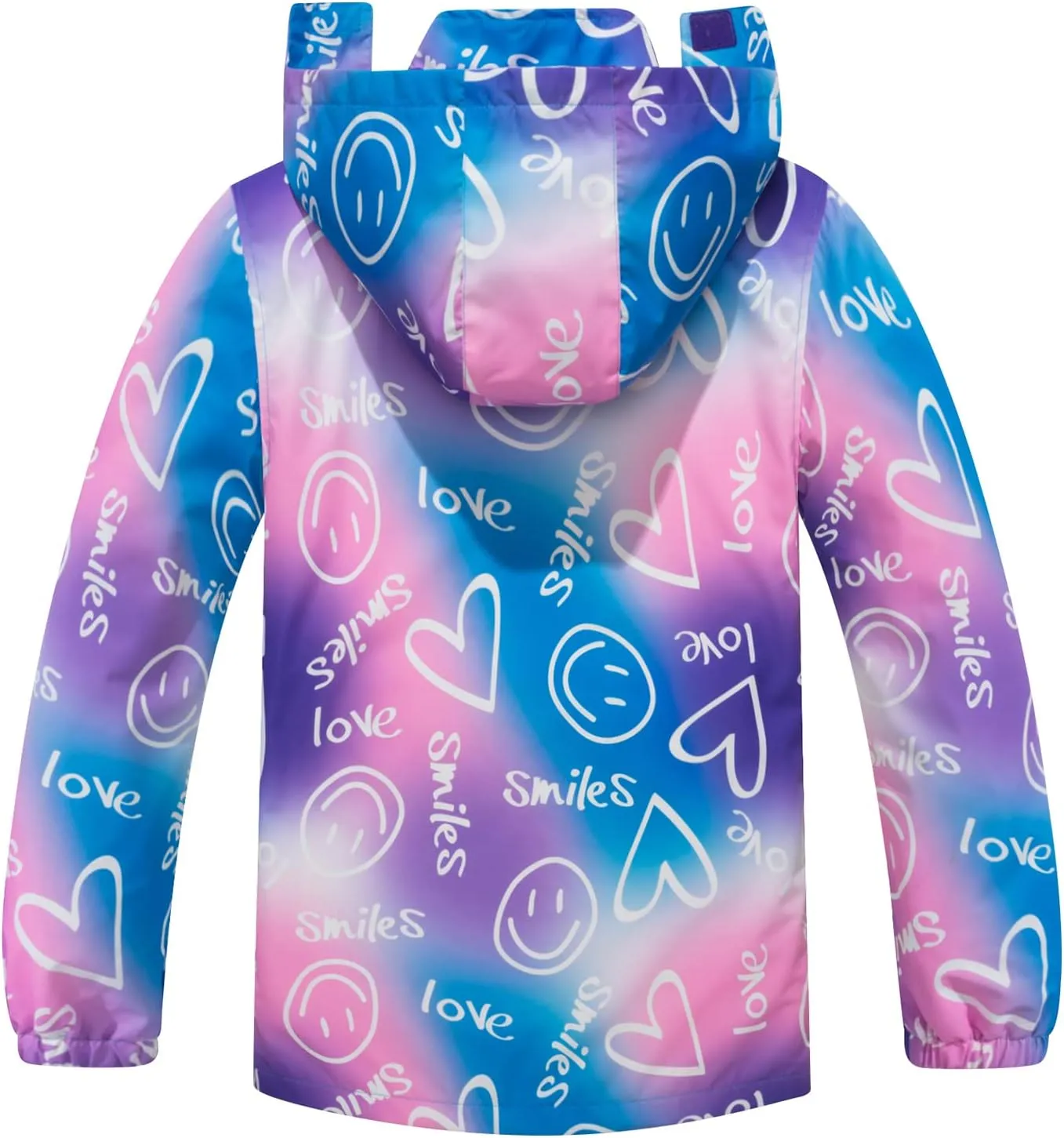 SaphiRose Kids Rain Jacket Waterproof Raincoat Mesh Lined Coat with Removable Hood for Boys Girls