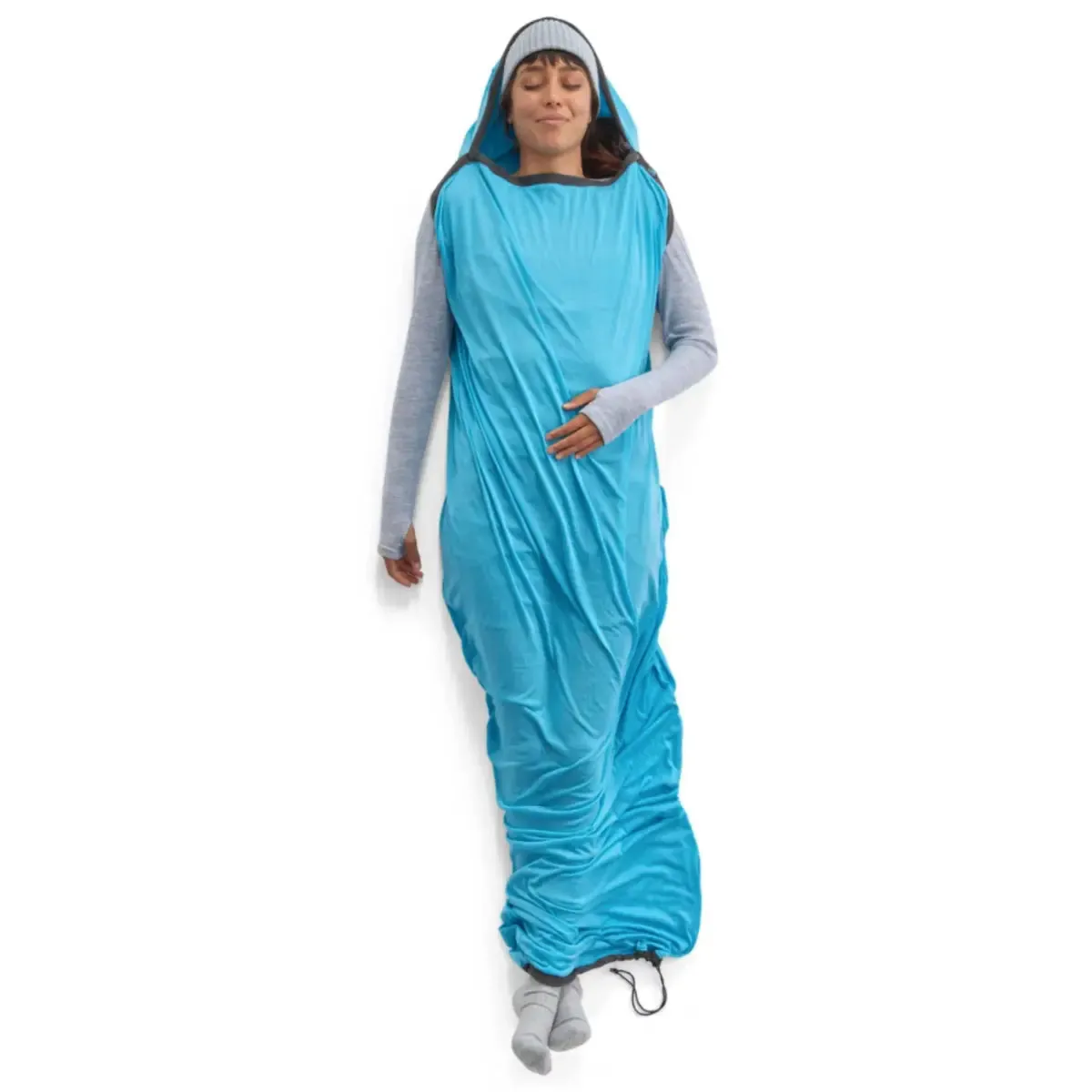 Sea To Summit Breeze Sleeping Bag Liner - Mummy with Drawcord - Blue