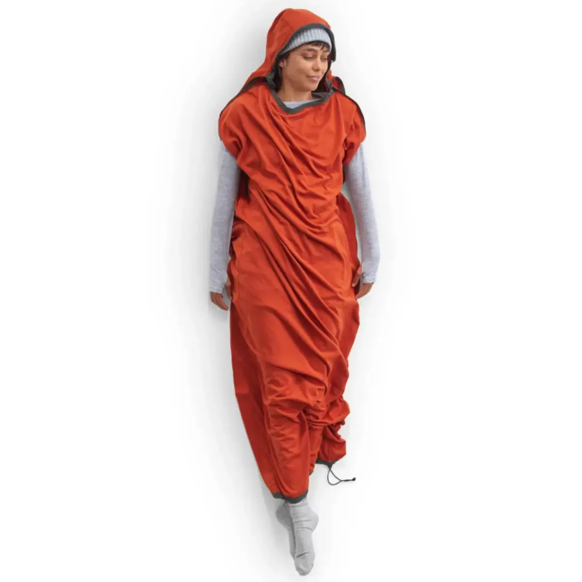 Sea To Summit Reactor Fleece Sleeping Bag Liner - Compact Mummy with Drawcord - Orange