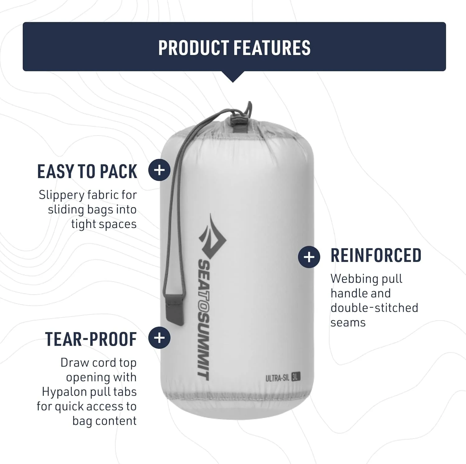 Sea to Summit Ultra-SIL Stuff Sack, Ultralight Outdoor and Travel Storage