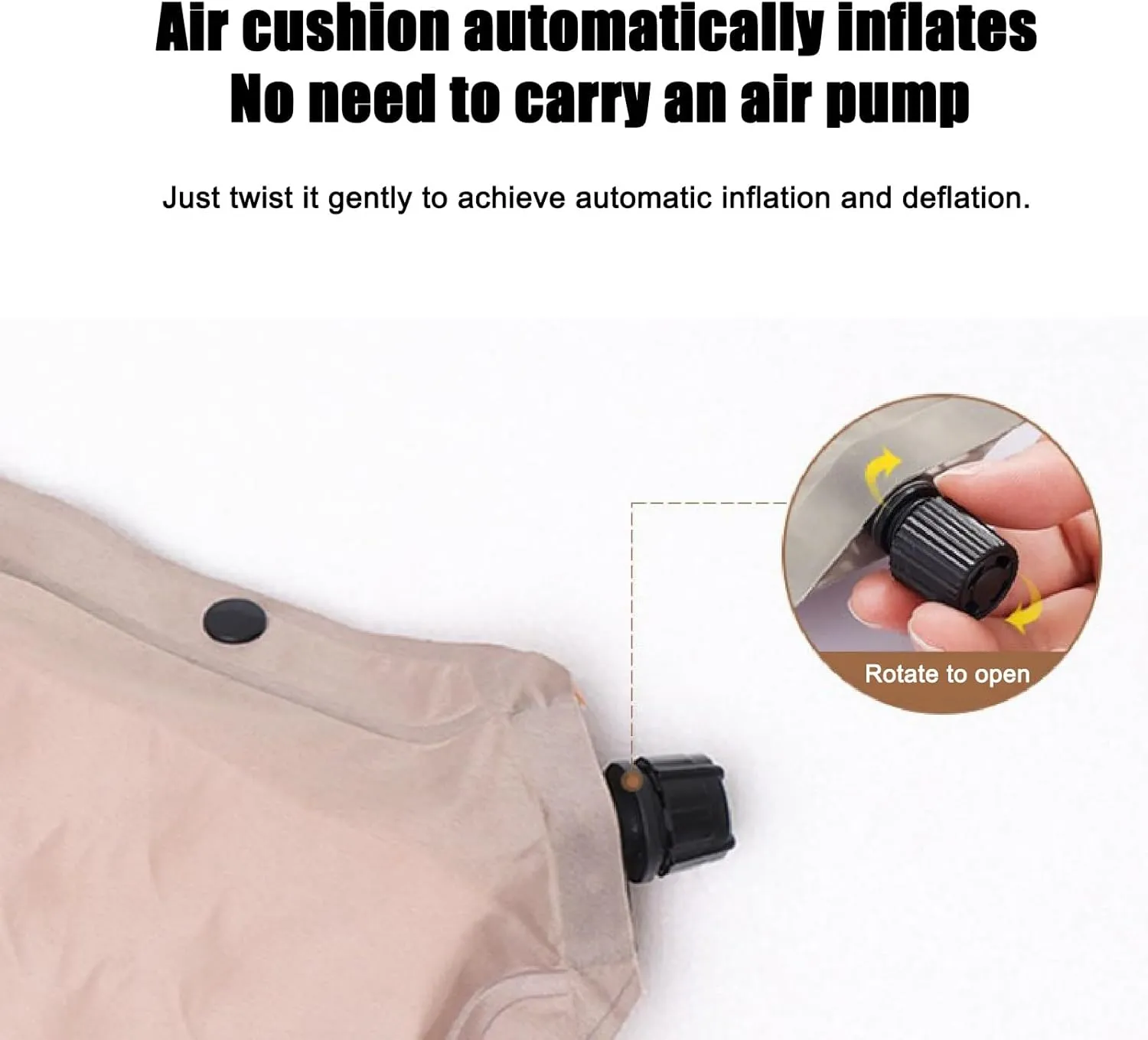 Self-Inflating Mattress, Outdoor Sleeping mat, Camping Tent Sleeping mat, Portable Double Mattress., 51.18inx74.80in, Khaki, 5478547