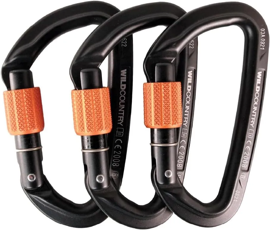Session Screwgate Rock Climbing Carabiner - Lightweight Aluminum Locking Carabiner