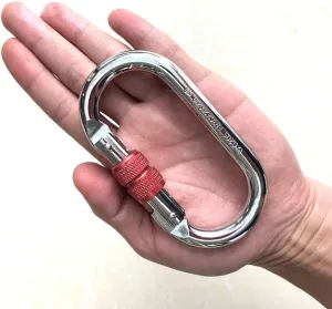 Set of 3 Rock Climbing Carabiners with Locking Mechanism for Caving