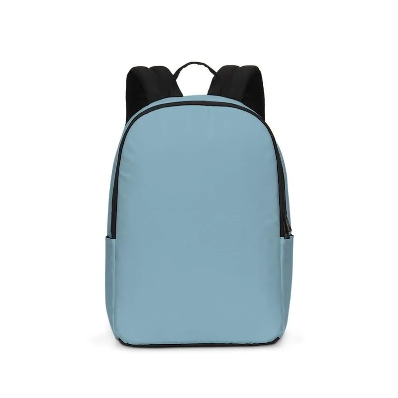 Shaded Pale Pastel Cyan Gray Waterproof Backpack | C30M0Y0K30