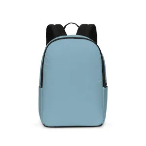Shaded Pale Pastel Cyan Gray Waterproof Backpack | C30M0Y0K30