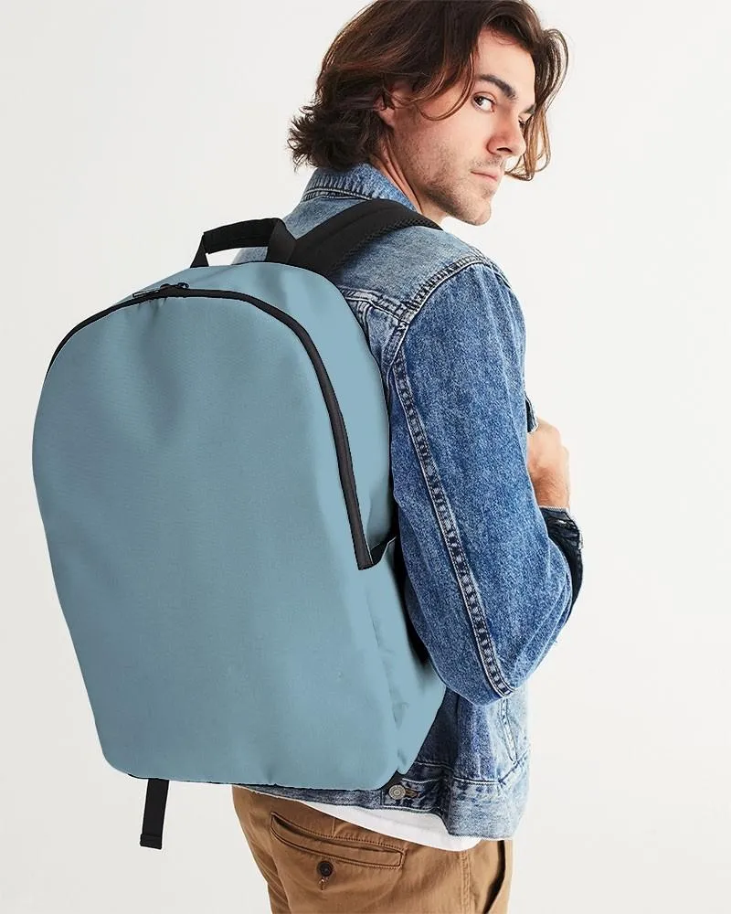 Shaded Pale Pastel Cyan Gray Waterproof Backpack | C30M0Y0K30