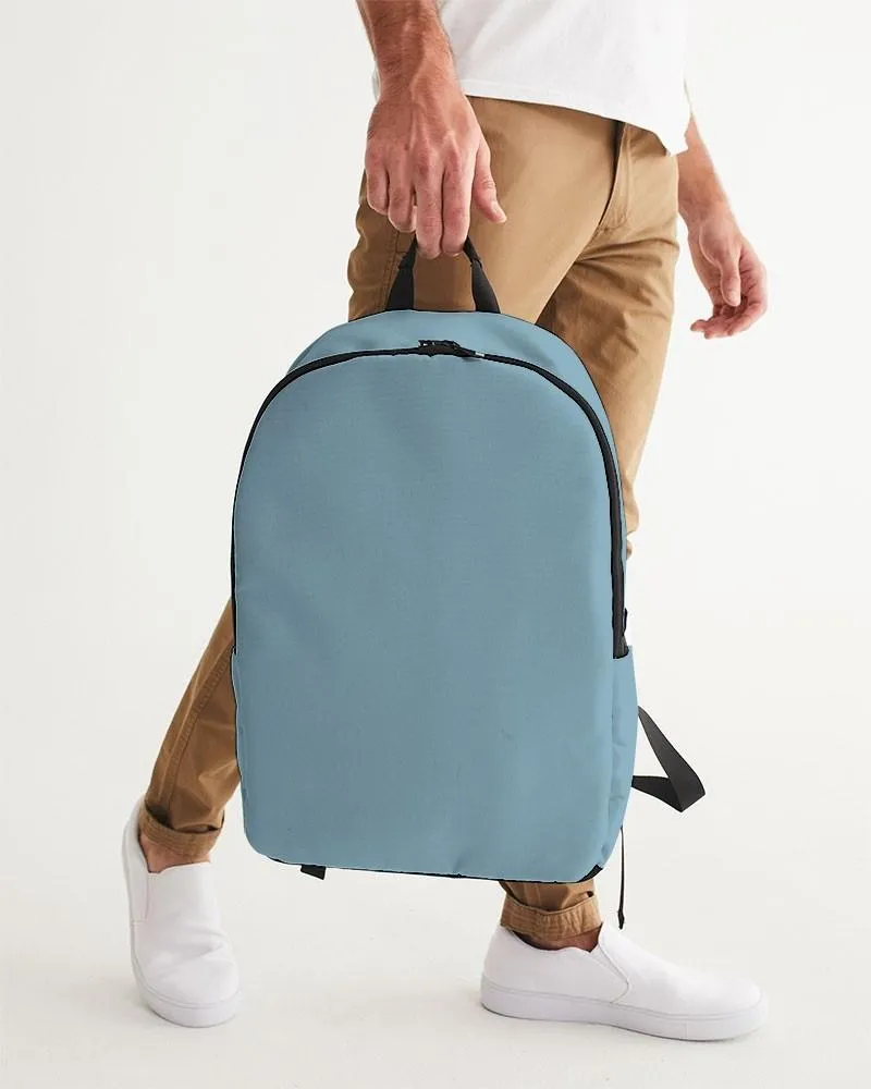 Shaded Pale Pastel Cyan Gray Waterproof Backpack | C30M0Y0K30