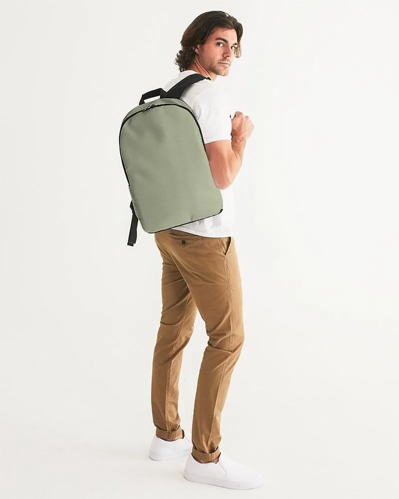 Shaded Pale Pastel Warm Green Gray Waterproof Backpack | C8M0Y30K30