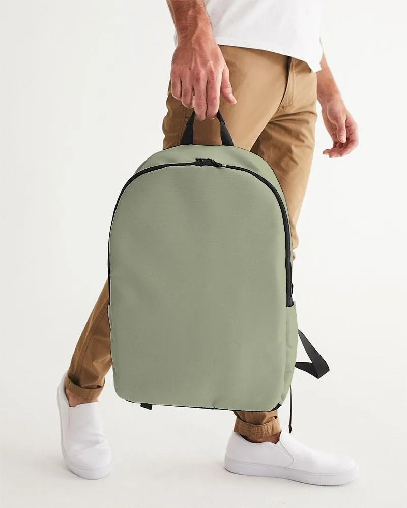 Shaded Pale Pastel Warm Green Gray Waterproof Backpack | C8M0Y30K30