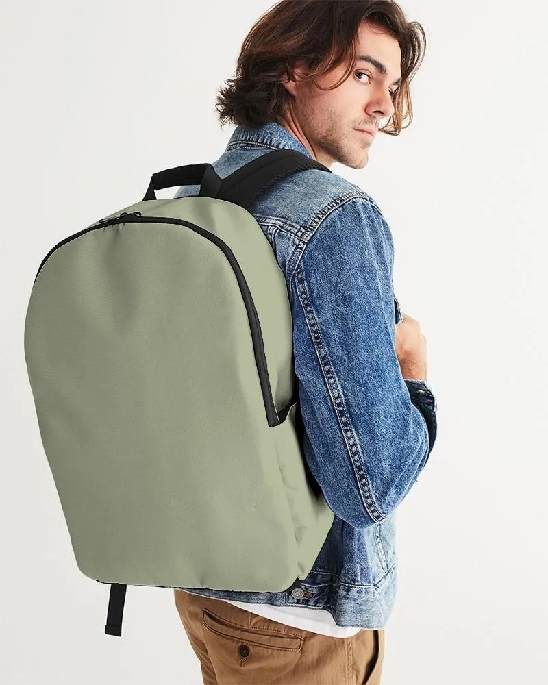 Shaded Pale Pastel Warm Green Gray Waterproof Backpack | C8M0Y30K30