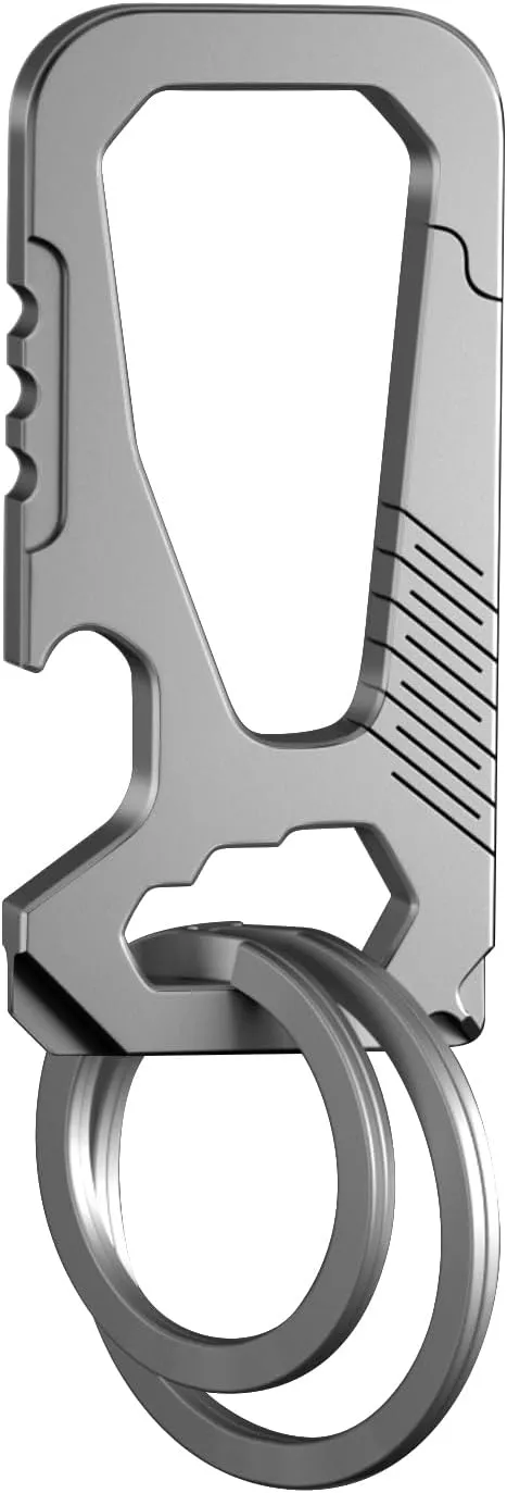 SHD Titanium Keychain Clip,Multifunctional Carabiner Keychain with Bottle Opener, Car Keychain for Indoor Outdoor Daily Use