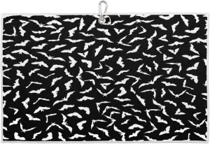 Silhouettes Bats Golf Towel with Heavy Duty Carabiner Ultra Absorbent Quick Dry Perfect for Cleaning Clubs Balls Gear Essential Golf Accessory for Men Women Kids