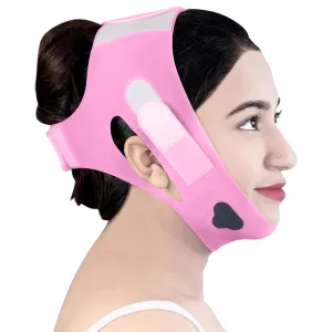 Silicone V Line Face Lifting Mask with Adjustable Double Chin Strap for Women