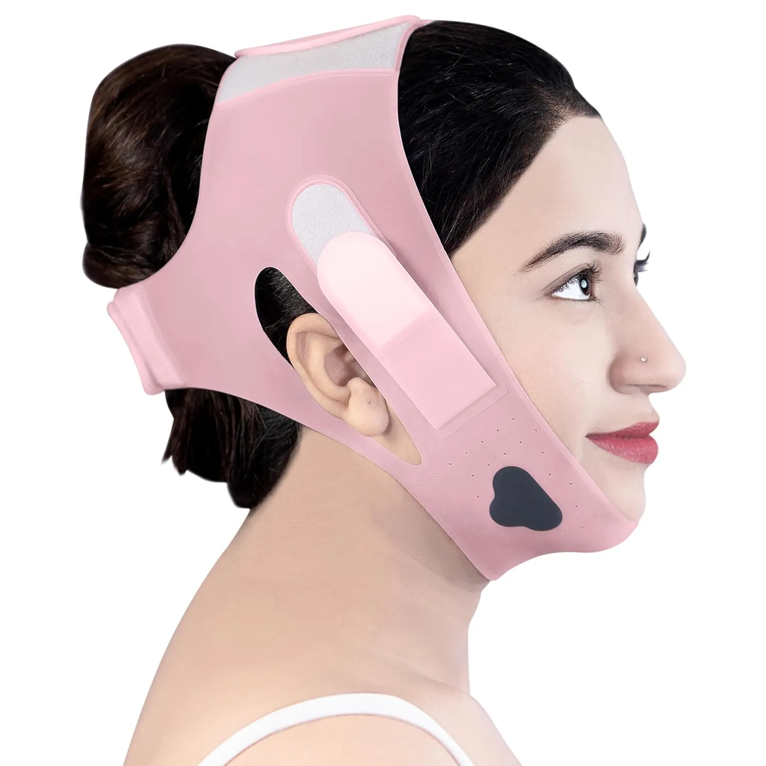 Silicone V Line Face Lifting Mask with Adjustable Double Chin Strap for Women