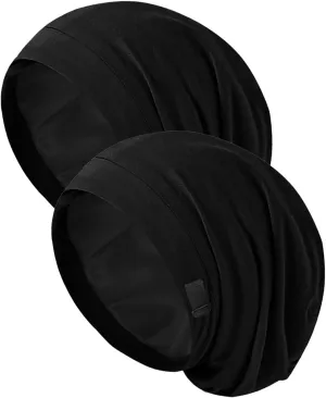 Silk Bonnet for Sleeping Women, Adjustable Silky Satin Lined Sleep Cap, Silk Hair Wrap Slouch Beanie Hat