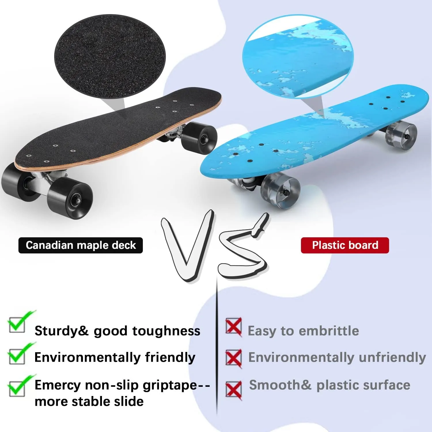 Skateboard Complete Skateboards 22 Inch Mini Cruiser Skateboards for Beginners Kids Boys and Girls