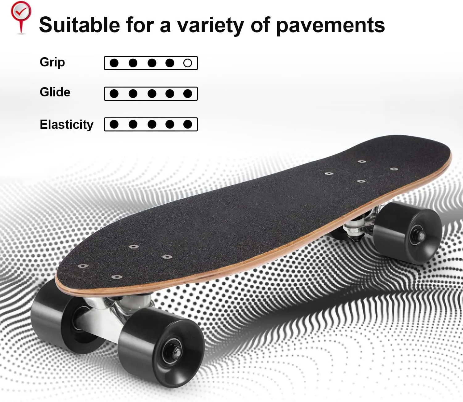 Skateboard Complete Skateboards 22 Inch Mini Cruiser Skateboards for Beginners Kids Boys and Girls