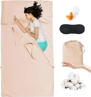 Sleeping Bag Liner Camping & Travel Sheets for Adults - Hostels & Traveling Sleep Sack