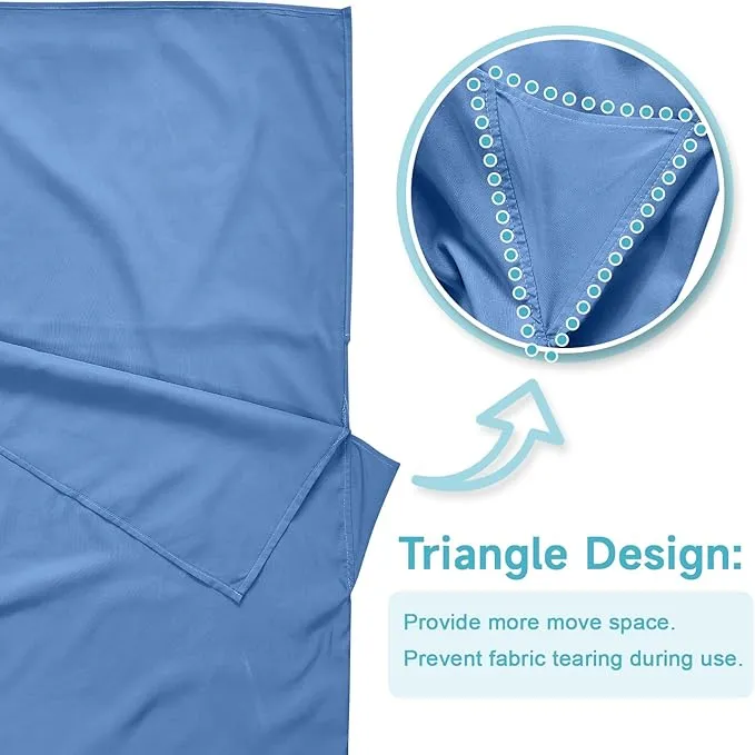 Sleeping Bag Liner, Sleep Sack Travel Sheets, Two-Way-Zipper Expose Feet Separately, Portable Single Camping Sheet for Hotel,Hostels,Business Trips