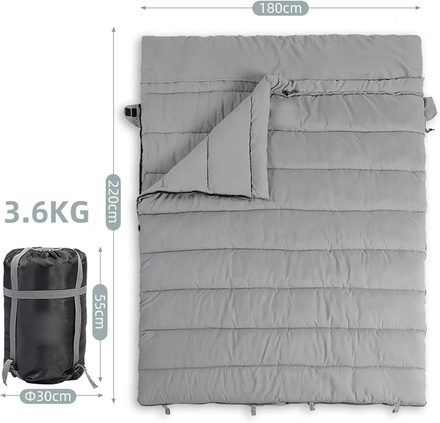 Sleeping Bags Coldproof Double Sleeping Bag for Adult Couples Outdoor Camping Winter Thickening Four Seasons Universal
