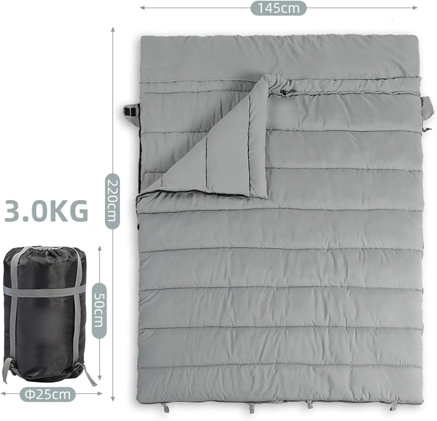 Sleeping Bags Coldproof Double Sleeping Bag for Adult Couples Outdoor Camping Winter Thickening Four Seasons Universal