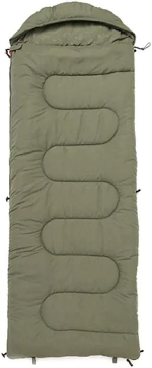 Sleeping Bags for Adults,Sleeping Bag Camping Cotton Splice Sleeping Bag Season Warm Pillow Hooded Envelope Sleeping Bag for Traveling Hiking (OliveGreen)