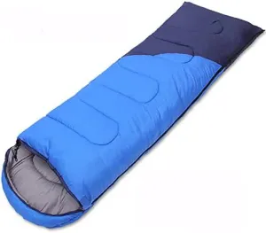 Sleeping Bags,Adult Four Seasons Outdoor Envelope Style with Cap Warm Sleeping Bag,Can Be Spliced Hollow Cotton Sleeping Bag,Breathable,Indoor & Outdoor Use,for Camping,G