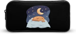 Sleeping Cocoa Chocolate Beans Pencil Case Durable Pencil Bag Large Capacity Storage Pen Pouch
