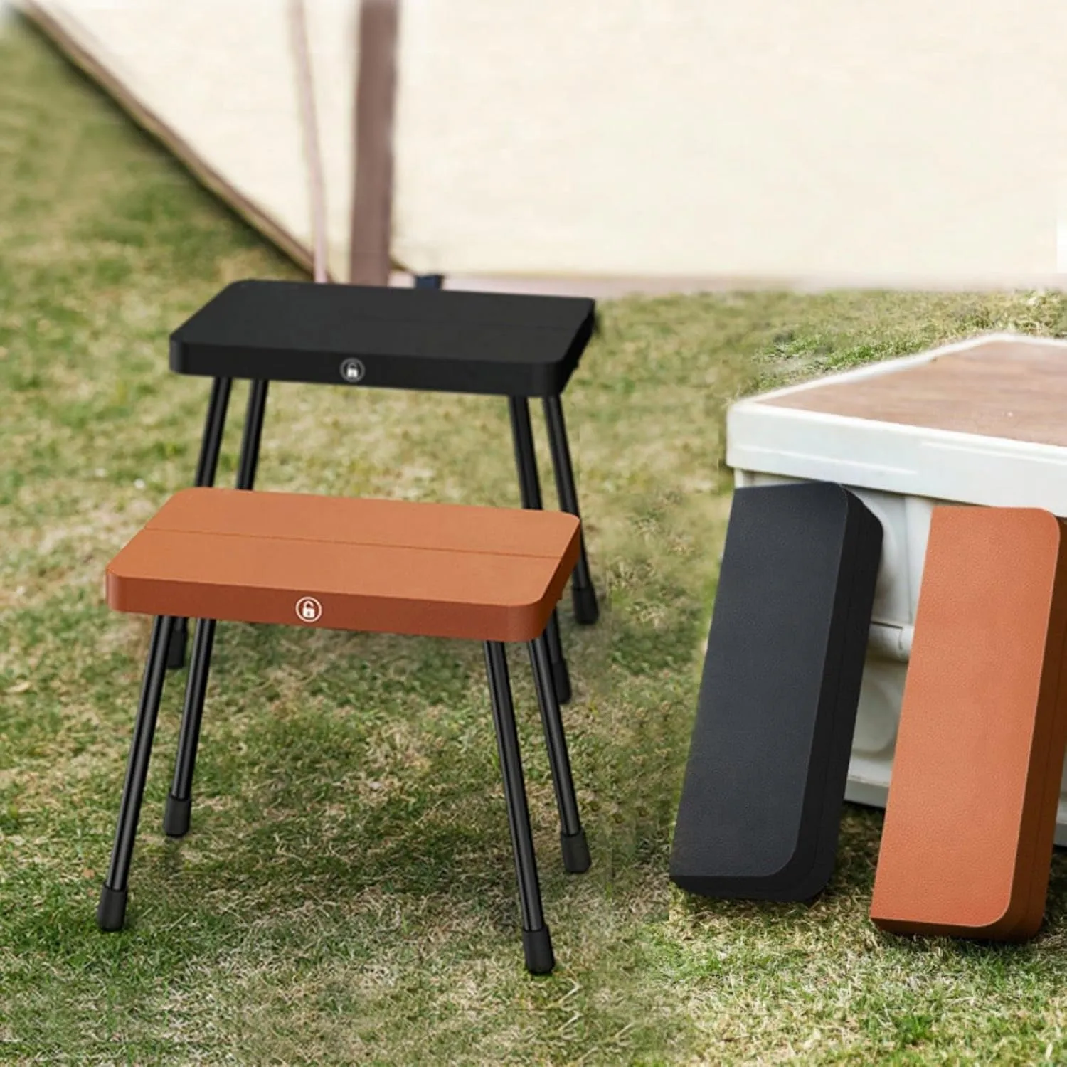 Small Lightweight Folding Stools for Adults, Outdoor Portable Camping Stool Collapsible Small Stools to Sit On for Home Garden Beach Hiking Fishing Traveling Picnic BBQ