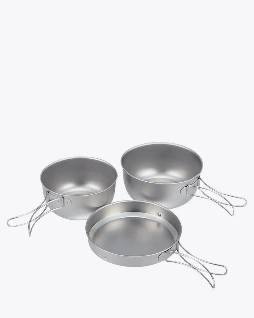 Snow Peak 3 Piece Titanium Cookset