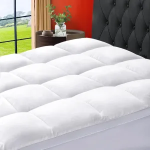 SOPAT Mattress Topper Twin XL Size Extra Thick Mattress Pad 8-21" Deep Pocket Soft Down Alternative Fill Mattress Protector Pillow Top Mattress Cover (39x80 Inches, White)