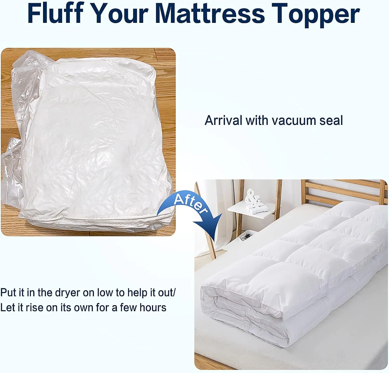 SOPAT Mattress Topper Twin XL Size Extra Thick Mattress Pad 8-21" Deep Pocket Soft Down Alternative Fill Mattress Protector Pillow Top Mattress Cover (39x80 Inches, White)
