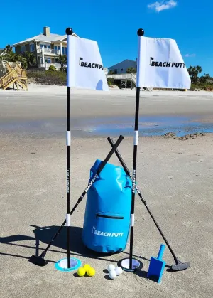 Sports Unlimited Beach Putt Beach Golf Game - Mini Golf Set - Putting Game - 2 Adjustable Putters for Kids and Adults, Putting Cups, Flags, 6 Golf Balls