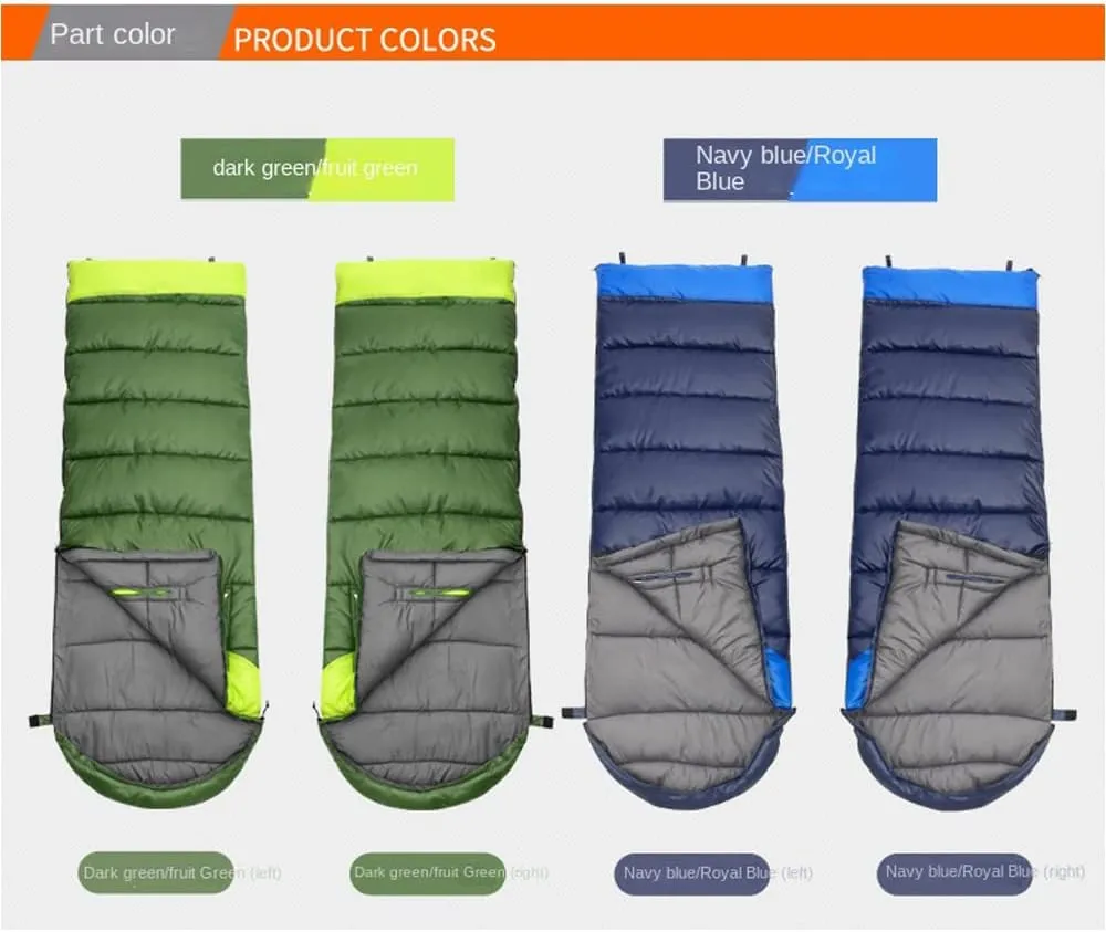 Spring and Autumn Outdoor Camping Double Splicing Cotton Sleeping Bag Lunch Break is Available