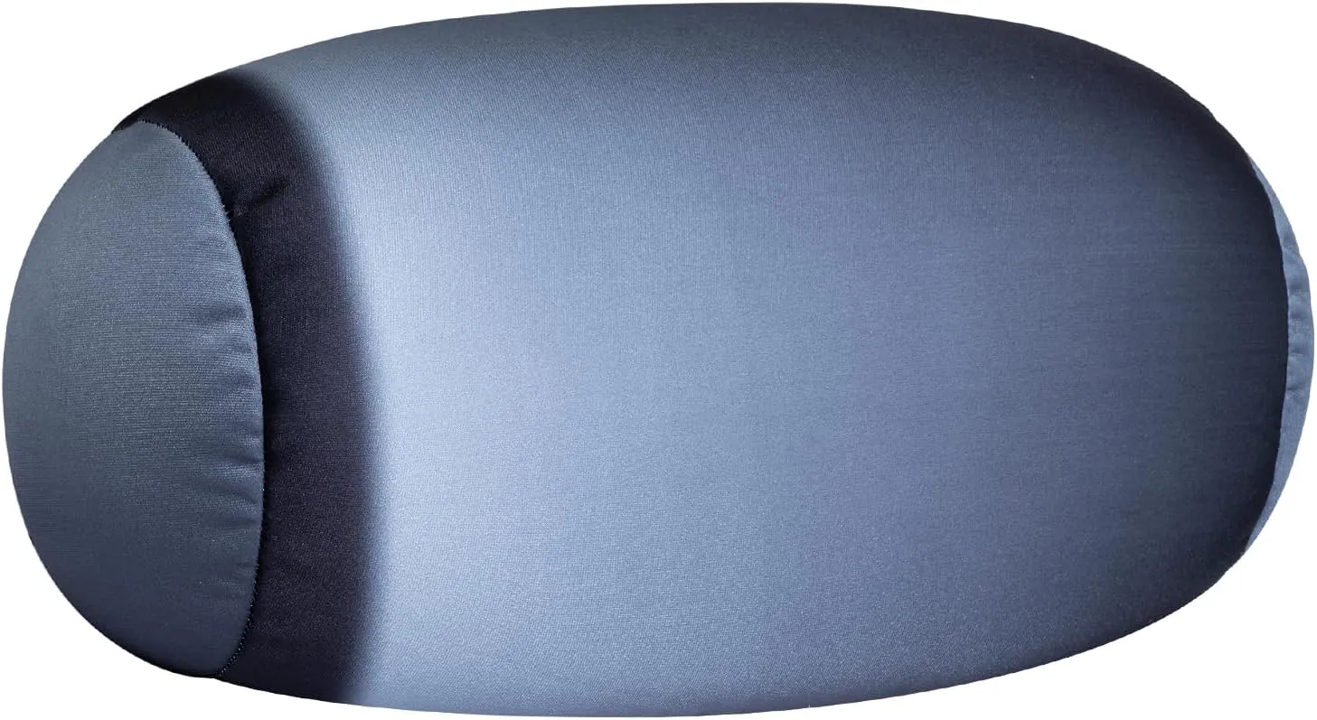 Squishy Microbead Neck Pillow, 7Inch x 12Inch Soft Travel Body Bed Pillow Bean Pillow for Kids Adult Chair Sleeping Car Seat, Fun Dormroom (Gray Coloful)