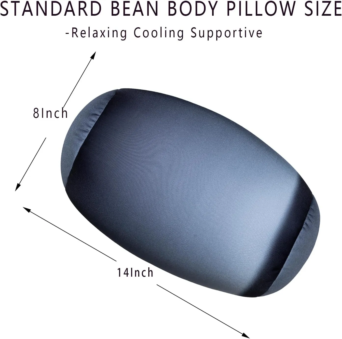 Squishy Microbead Neck Pillow, 7Inch x 12Inch Soft Travel Body Bed Pillow Bean Pillow for Kids Adult Chair Sleeping Car Seat, Fun Dormroom (Gray Coloful)